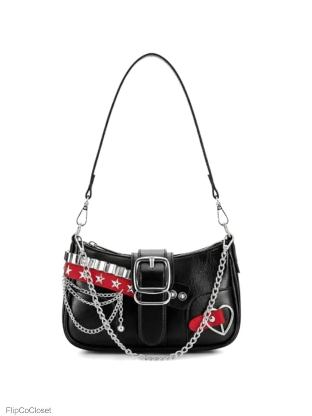 Y2K Mini Shoulder Bag with Chain Strap, Kawaii Star Purse
